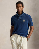 Classic Fit Polo Bear Mesh Polo Shirt Newport Bear/Indigo