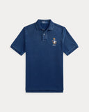 Classic Fit Polo Bear Mesh Polo Shirt Newport Bear/Indigo