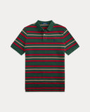 Classic Fit Striped Mesh Polo Shirt Vintage Pine Multi