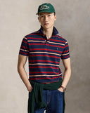 Classic Fit Striped Mesh Polo Shirt Newport Navy Multi