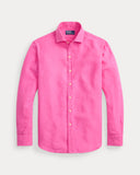 Classic Fit Slub Linen Shirt Baja Pink