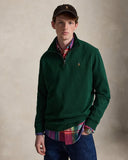 Estate-Rib Quarter-Zip Pullover Moss Agate