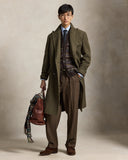 The Herringbone Tweed Polo Coat Loden Multi