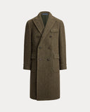 The Herringbone Tweed Polo Coat Loden Multi