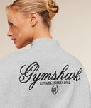 Script Embroidery Oversized Zip Through Light Grey Core Marl - Unmatched Kicks - GYMSHARK