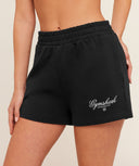 Script Embroidery Shorts Black - Unmatched Kicks - GYMSHARK