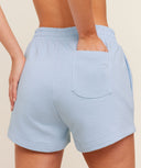 Script Embroidery Shorts Chilled Blue - Unmatched Kicks - Womens>Apparel>Shorts>loose