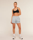 Script Embroidery Shorts Light Grey Core Marl - Unmatched Kicks - GYMSHARK