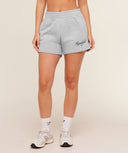 Script Embroidery Shorts Light Grey Core Marl - Unmatched Kicks - GYMSHARK