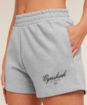 Script Embroidery Shorts Light Grey Core Marl - Unmatched Kicks - GYMSHARK