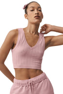 Seamless Pointelle Tank - Vintage Pink - Unmatched Kicks - ALO