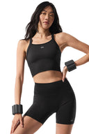 Seamless Ribbed Favorite Bra Tank Black - Unmatched Kicks - ALO