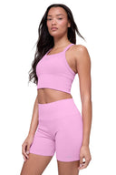Seamless Ribbed Favorite Bra Tank - Candy Heart Pink - Unmatched Kicks - ALO