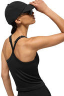 Seamless Ribbed Favorite Full Length Bra Tank Black - Unmatched Kicks - ALO