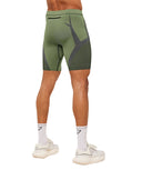 Seamless Running Half Tight body fit Stealth Blue / Sorbet Yellow - Unmatched Kicks - GYMSHARK