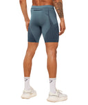 Seamless Running Half Tight body fit Stealth Blue / Storm Blue - Unmatched Kicks - GYMSHARK