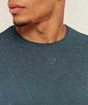 Seamless Running T-Shirt slim fit GS Stealth Blue - Unmatched Kicks - GYMSHARK