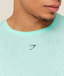 Seamless Running T-Shirt slim fit Pop Turquoise - Unmatched Kicks - GYMSHARK
