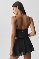 Semi-Sheer Golden Hour Tank Black - Unmatched Kicks-ALO