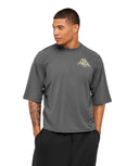 Set The Pace Boxy T-Shirt oversized fit Graphite Grey - Unmatched Kicks - GYMSHARK