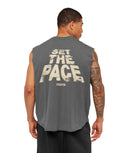 Set The Pace Tank oversized fit Graphite Grey - Unmatched Kicks - GYMSHARK