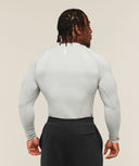 Shadow Seamless Long Sleeve T-Shirt muscle fit Light Grey - Unmatched Kicks-GYMSHARK