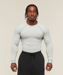 Shadow Seamless Long Sleeve T-Shirt Sets Light Grey - Unmatched Kicks-GYMSHARK