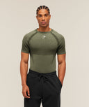 Shadow Seamless T Shirt Core Olive - Unmatched Kicks-GYMSHARK