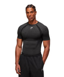 Shadow Seamless T Shirt muscle fit Black - Unmatched Kicks - GYMSHARK
