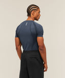 Shadow Seamless T Shirt muscle fit Heavy Blue - Unmatched Kicks-GYMSHARK