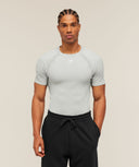 Shadow Seamless T Shirt muscle fit Light Grey - Unmatched Kicks-GYMSHARK