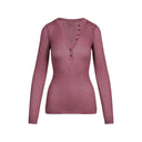 Sheer Knit LONG SLEEVE HENLEY Beet - Unmatched Kicks - SKIMS