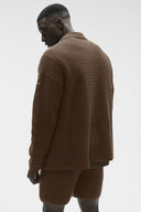 Shift Knit Button Up Long Sleeve Espresso - Unmatched Kicks-ALO