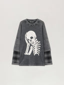 Skull Double Long - Sleeved Shirt - Unmatched Kicks - Palm Angeles