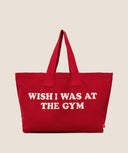 Slogan Tote Red - Unmatched Kicks - Gymshark Accessories