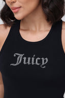Small Bling High Neck Crop Tank Liquorice - Unmatched Kicks - Juicy Couture