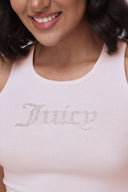 Small Bling High Neck Crop Tank Soft Glow - Unmatched Kicks - Juicy Couture