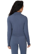 Small Bling Knit Cropped Jacket Vintage Indigo - Unmatched Kicks - Juicy Couture