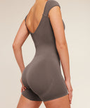 Soft Sculpt Cap Sleeve All - In - One Cool Brown - Unmatched Kicks - GYMSHARK