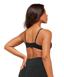 Soft Sculpt V - neck Sports Bra light support Black - Unmatched Kicks - GYMSHARK