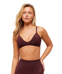 Soft Sculpt V - neck Sports Bra light support Rich Maroon - Unmatched Kicks - GYMSHARK