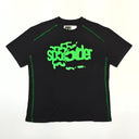 Sp5der Contrast Stitch Slub Tee Black - Unmatched Kicks - Sp5der