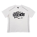 Sp5der Contrast Stitch Slub Tee White - Unmatched Kicks - Sp5der