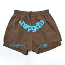 Sp5der OG Web Double Layer Short Brown - Unmatched Kicks - Sp5der