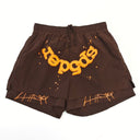 Sp5der OG Web Double Layer Short Brown/Orange - Unmatched Kicks - Sp5der