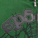 Sp5der OG Web Studded Zip Hoodie Green - Unmatched Kicks - Sp5der