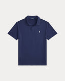 Standard Fit Cotton - Linen Polo Shirt Newport Navy/Cream - Unmatched Kicks - ralph lauren