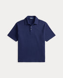 Standard Fit Textured Piqué Polo Shirt Newport Navy - Unmatched Kicks - ralph lauren