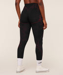 Storm Seamless Leggings regular Black/Rich Maroon - Unmatched Kicks-GYMSHARK