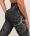 Storm Seamless Leggings regular Black/Tinted White - Unmatched Kicks-GYMSHARK